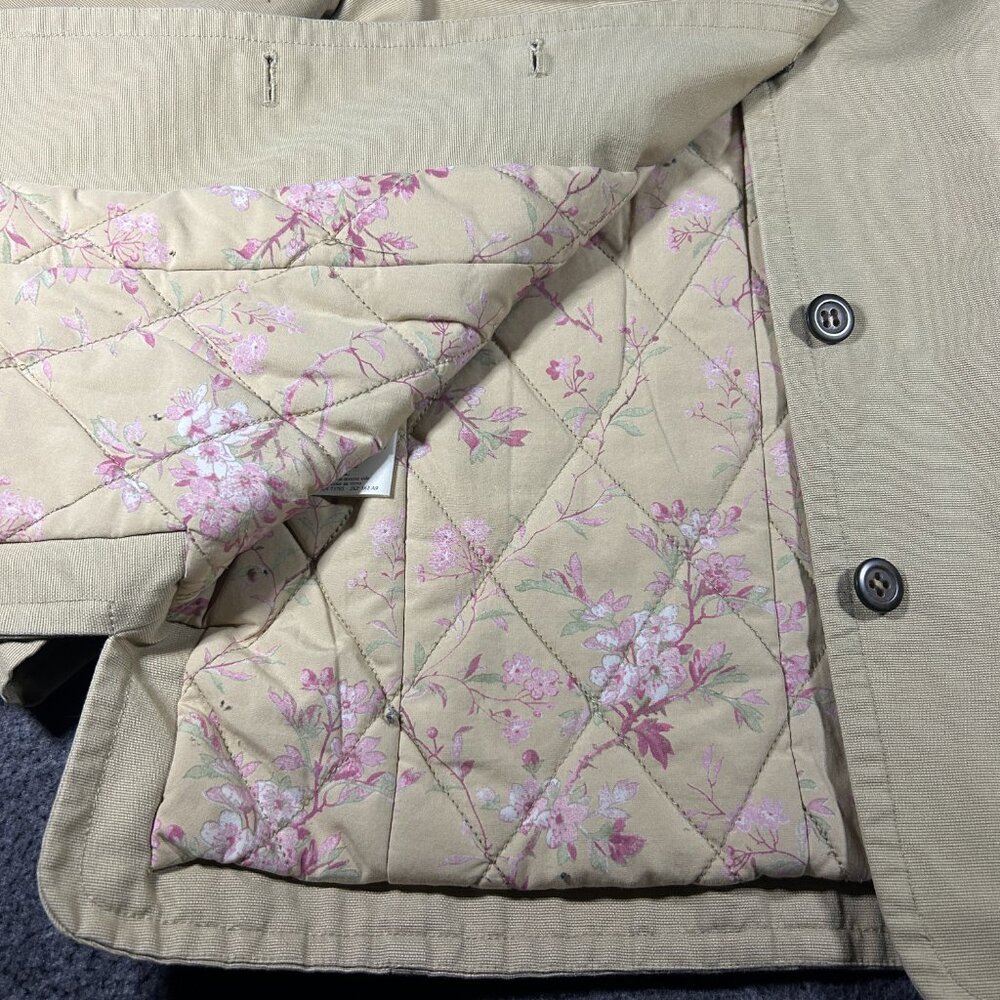 Vintage Barn Coat Jacket Women Size S Beige Corduroy Collar Chore Streetwear See - Picture 6 of 15